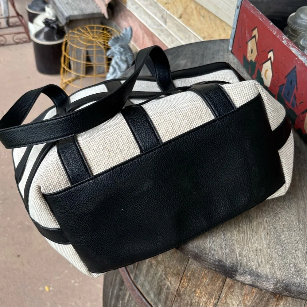 Landry Stylish Black and Cream Tote‎ Bag